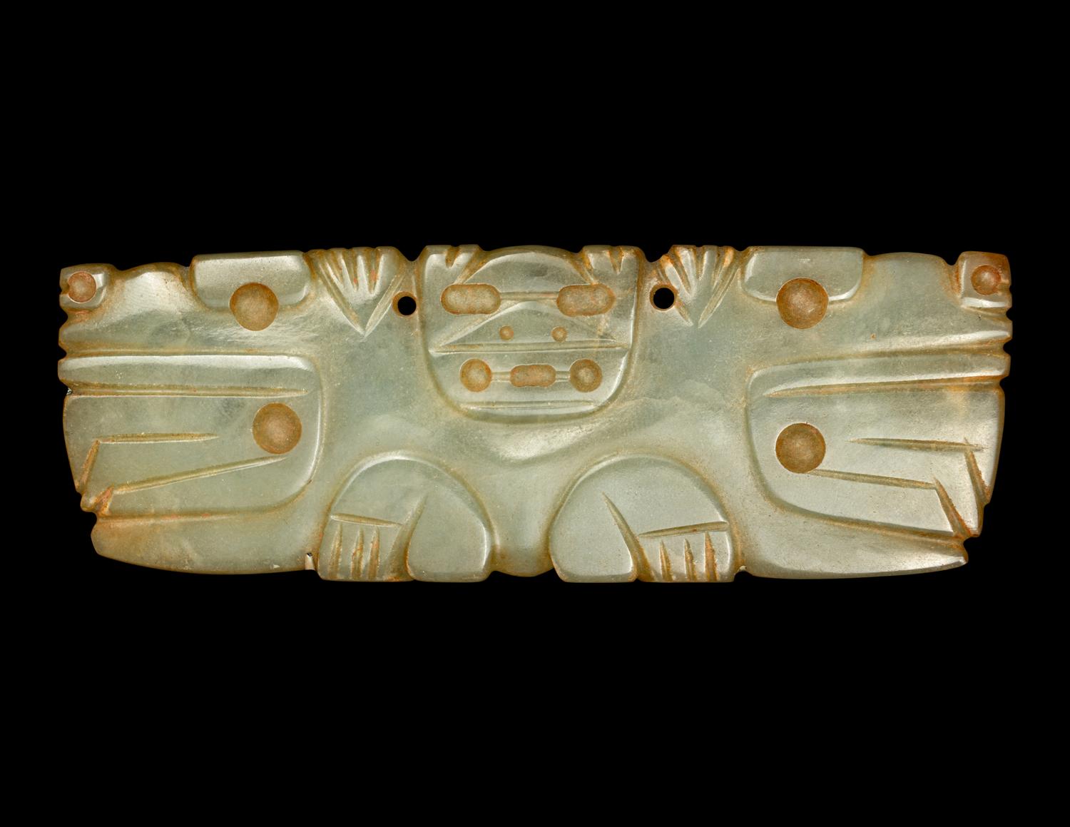 A Costa Rican Jade Bat Plaque