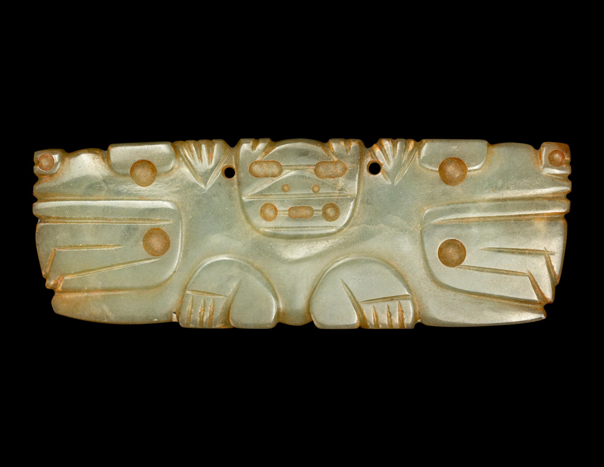 A Costa Rican Jade Bat Plaque