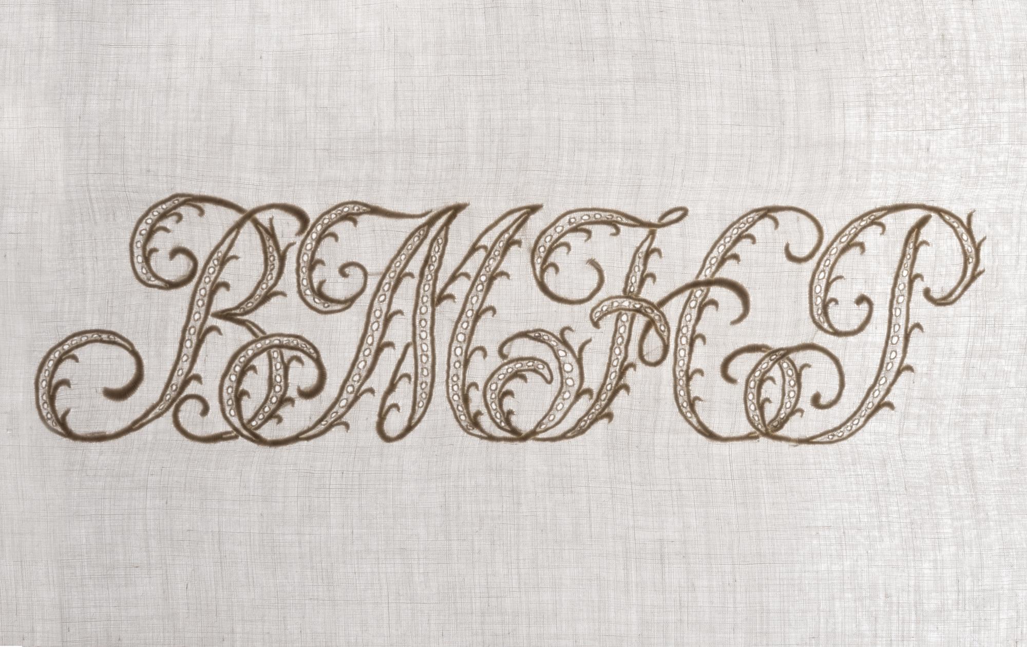 Two Sets of Palmer Family Sheets Embroidered with "BMHP" & "PP", 19th Century