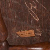 A Folk Art Pressed Oak USS Maine Chair