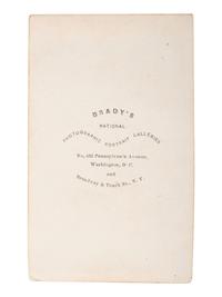 [LINCOLN, Abraham (1809-1865)]. A group of 2 photographs of Abraham Lincoln, incl. CDV by Mathew Brady.
