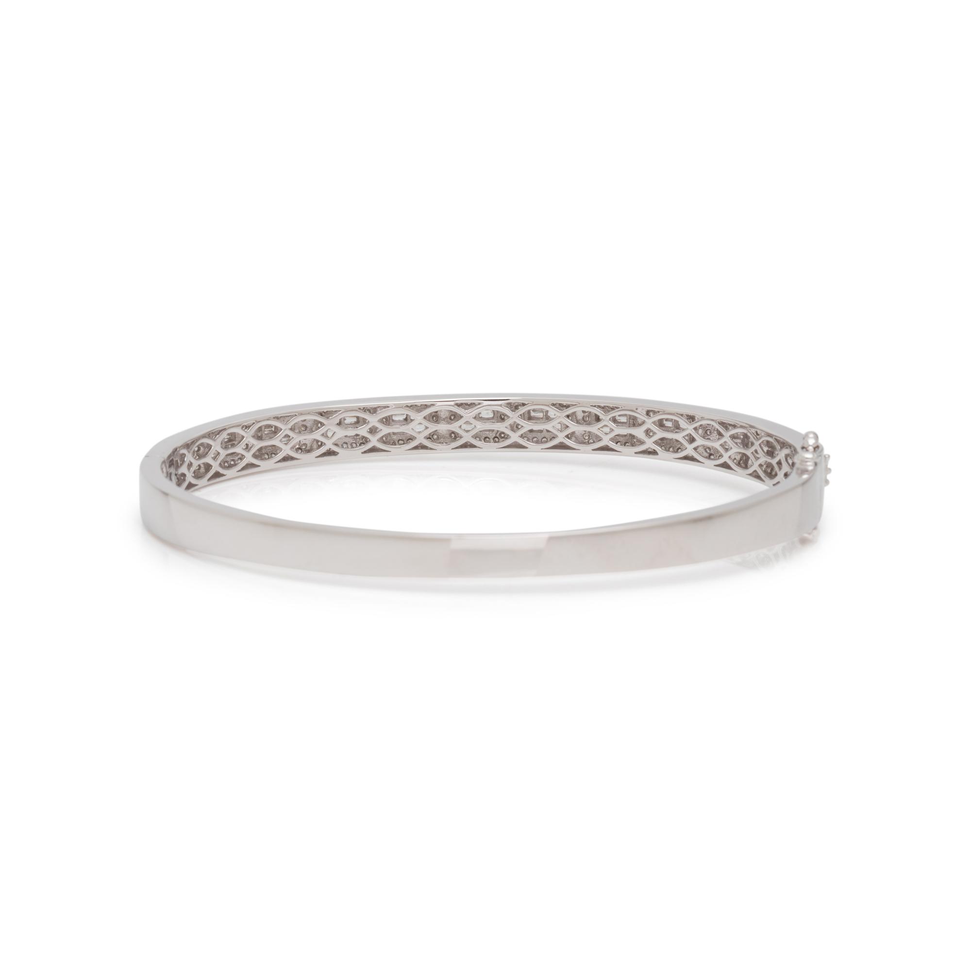 WHITE GOLD AND DIAMOND BANGLE BRACELET