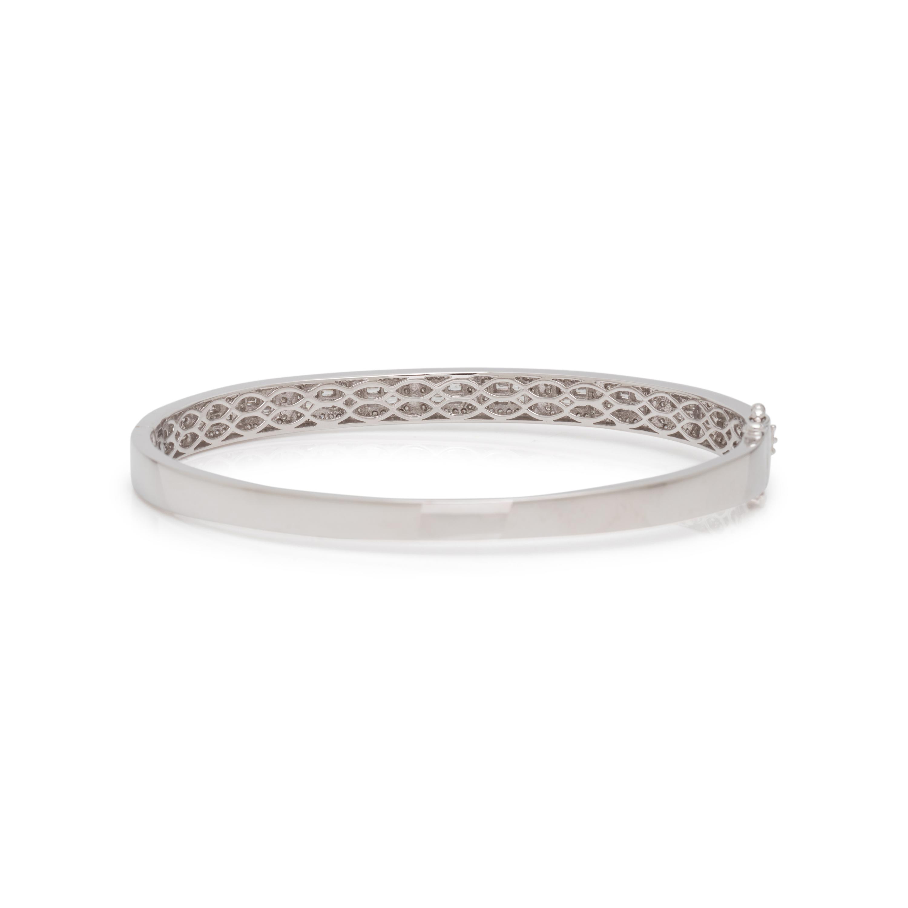 WHITE GOLD AND DIAMOND BANGLE BRACELET
