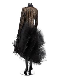 Louis Feraud Black Lace Evening Dress, 1990-2000s
