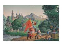 Twelve Zuber Hindustan Wallpaper Panels