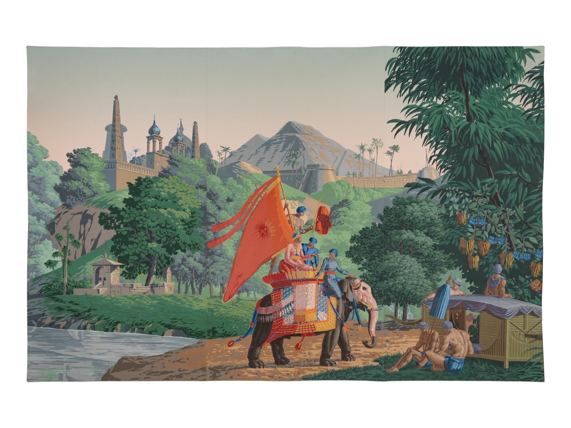Twelve Zuber Hindustan Wallpaper Panels