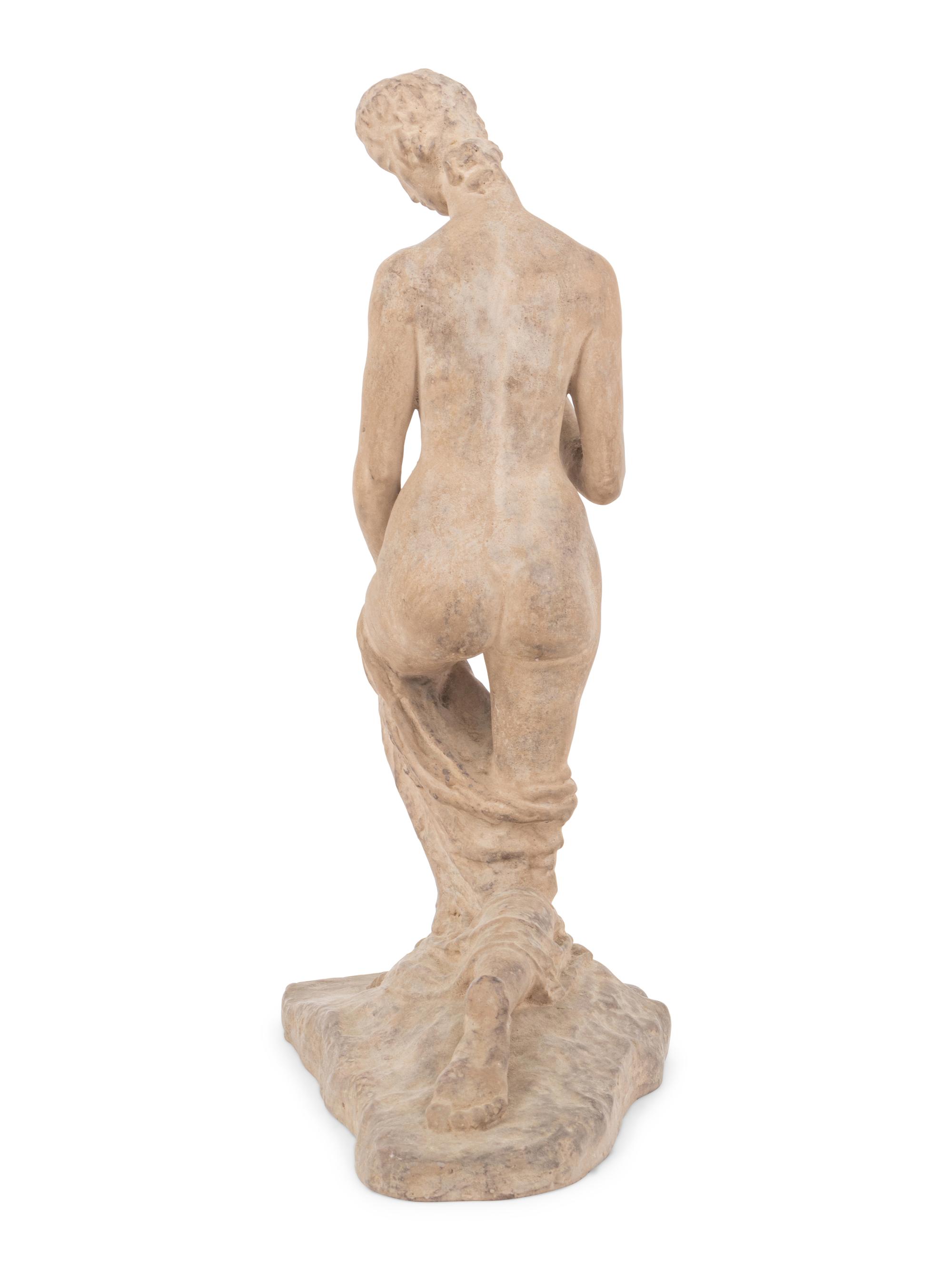 A Terra Cotta Figure of a Nude