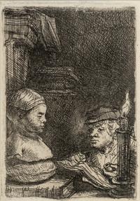 Man Drawing from a Cast