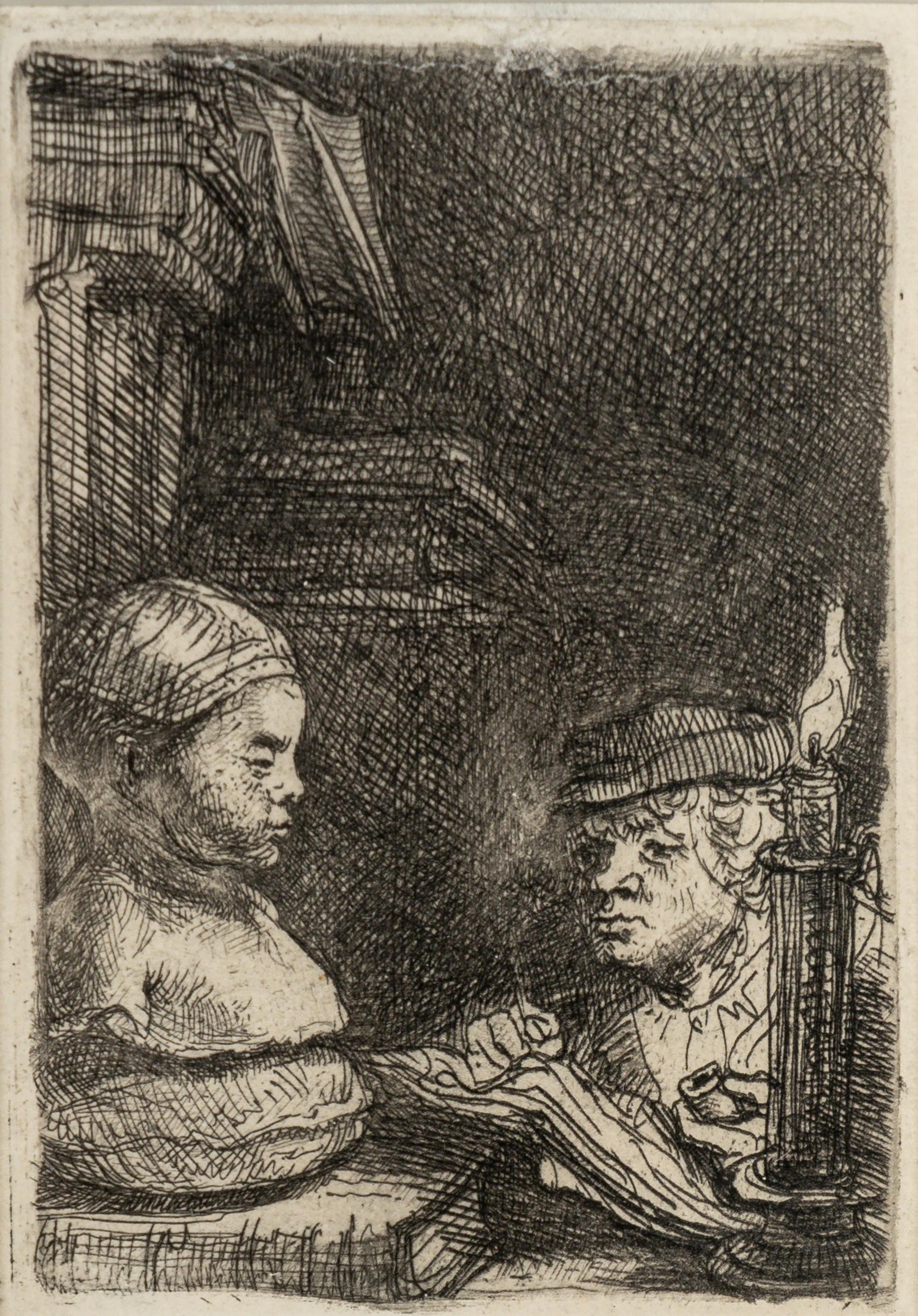 Man Drawing from a Cast