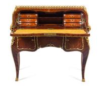 A Louis XV Style Gilt Bronze Mounted Marquetry Bureau en Pente Height 42 x width 47 x depth 21 inches. — POSSIBLY GERMAN, 19TH CENTURY