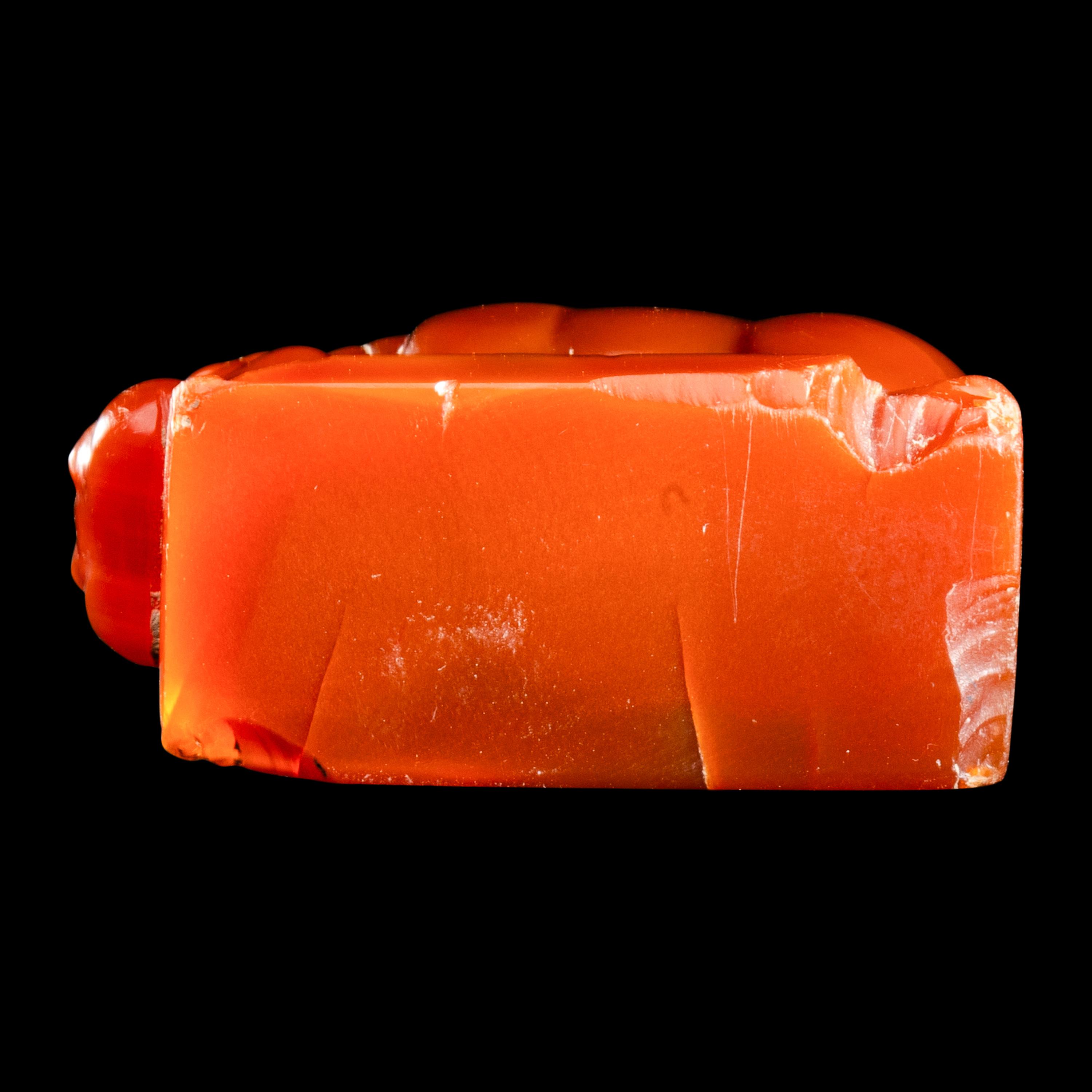 An Egyptian Carnelian Hippopotamus Amulet
