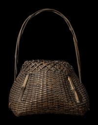 A Japanese Ikebana Bamboo Basket