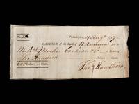 A $600 1797 Bank of North America Draft - Donated on June 27, 2024