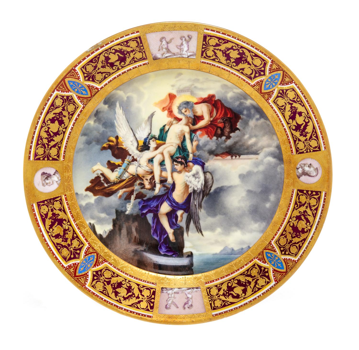 A Vienna Porcelain Cabinet Plate Diameter 9 1/2 inches. — 19TH CENTURY