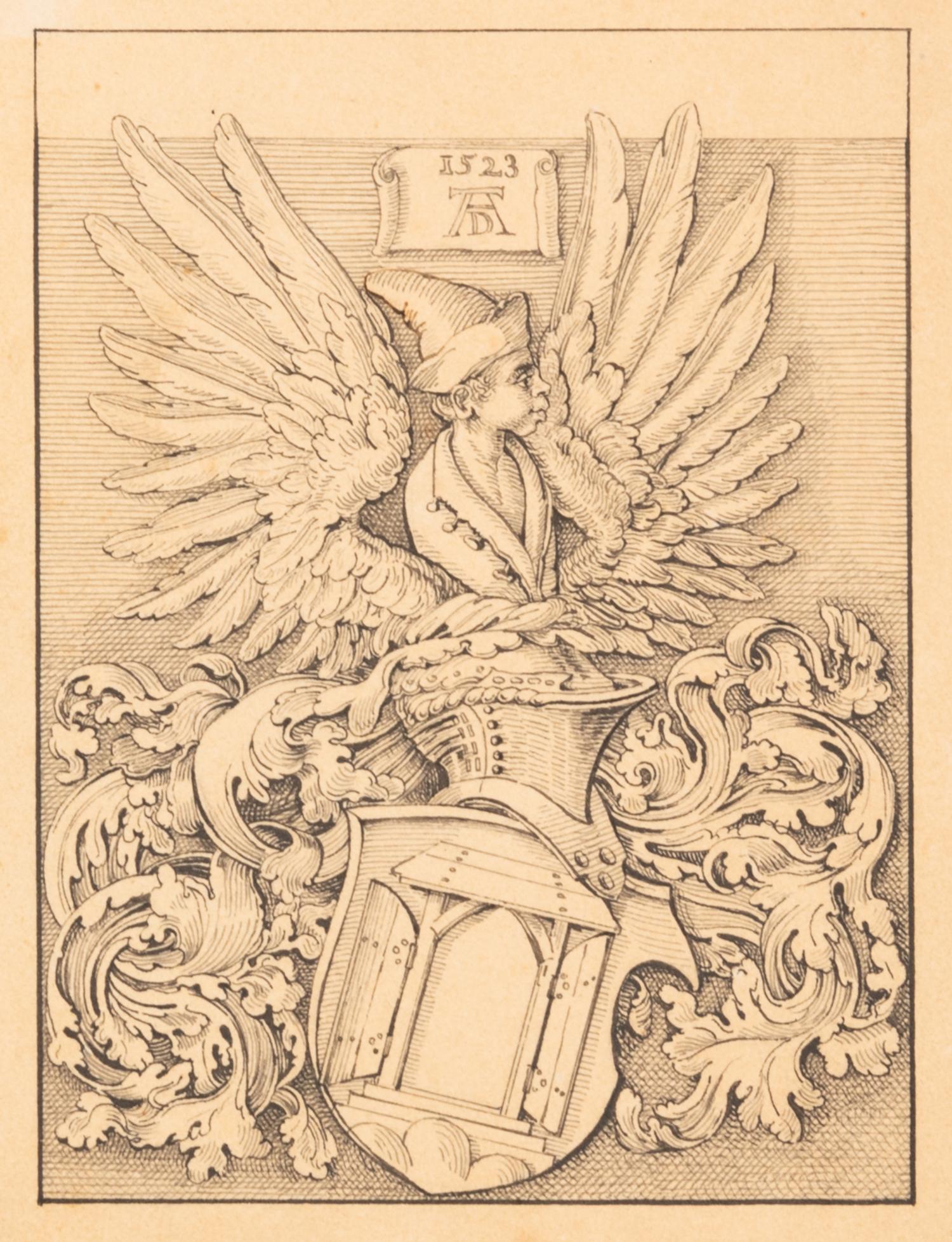 Albrecht Dürer, (German, 1471-1528), Dürer's Coat of Arms, 1523 and Virgin on the Crescent with Starry Crown, 1508