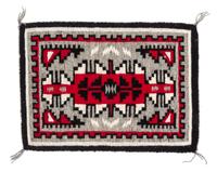 Two Navajo Wool Rugs Larger 13 1/2 x 9 3/4 inches.