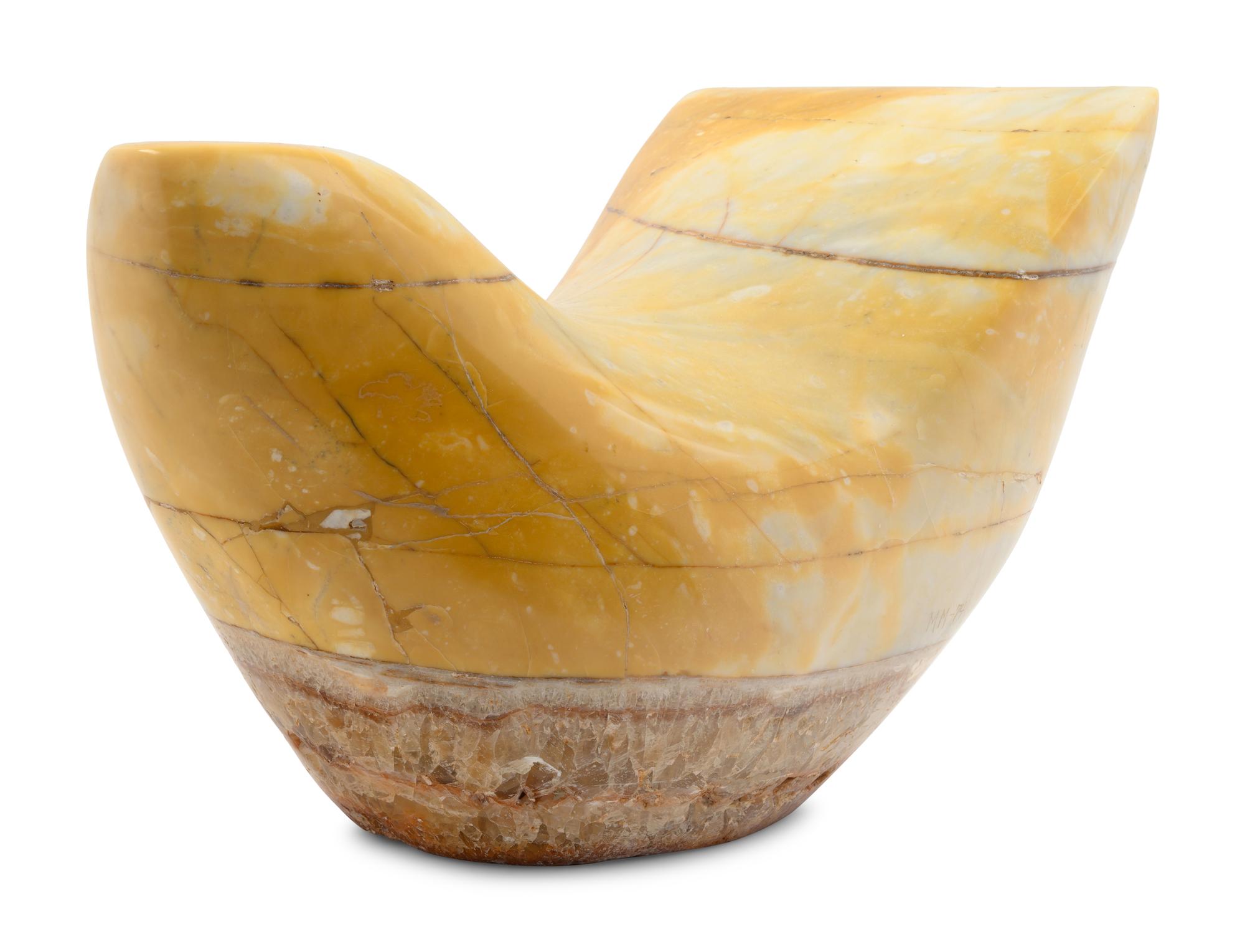A Carved Marble Bird-Form Ornament
