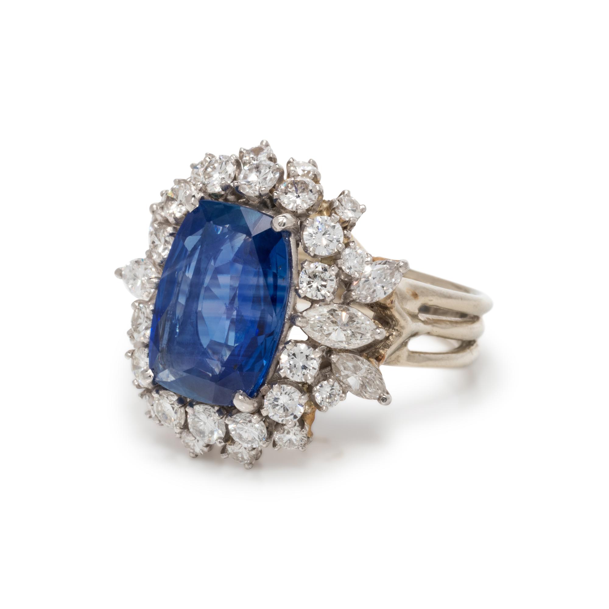 SAPPHIRE AND DIAMOND RING