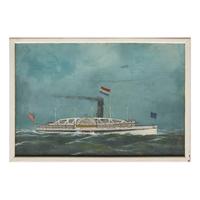 Antonio Jacobsen (American-Danish, 1850-1921) — Bristol Paddle Steamer , 1875