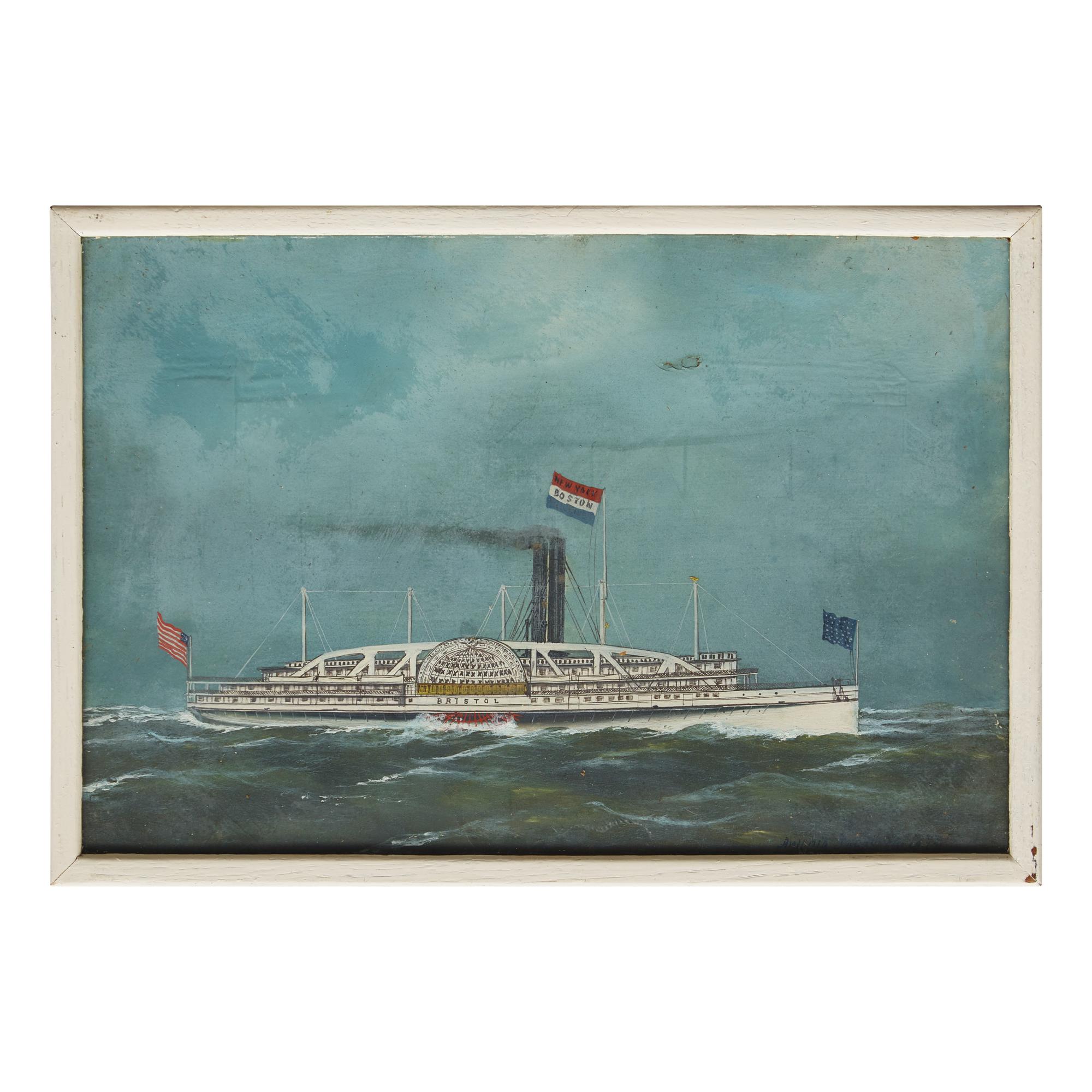 Antonio Jacobsen (American-Danish, 1850-1921) — Bristol Paddle Steamer , 1875