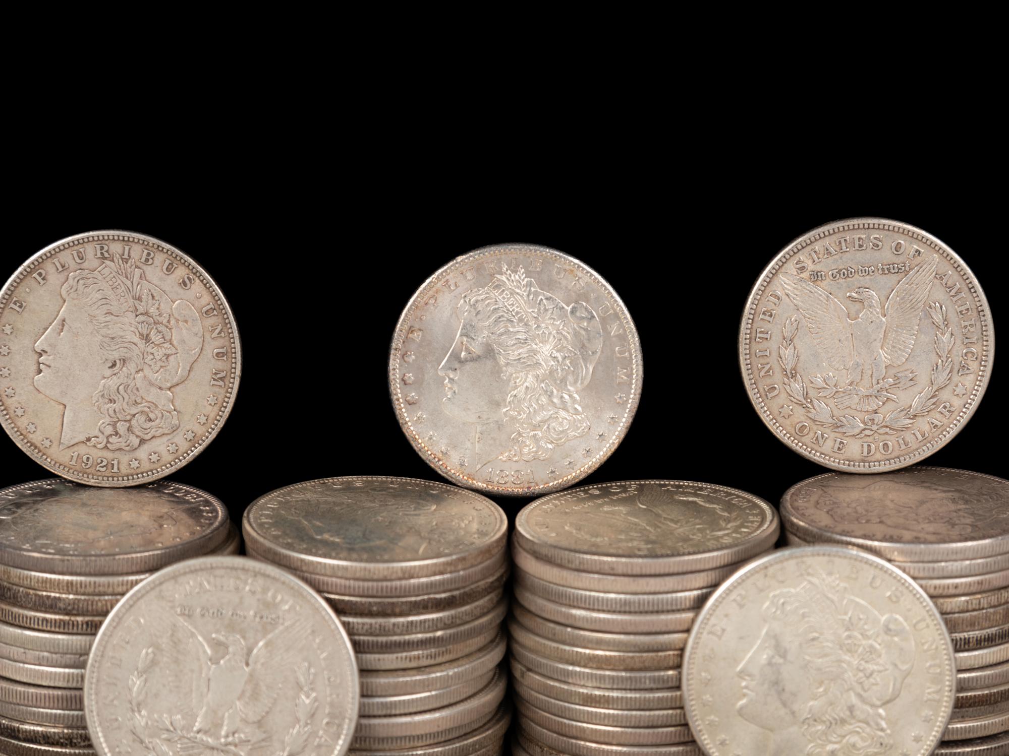 A Large Collection of Morgan $1 Coins