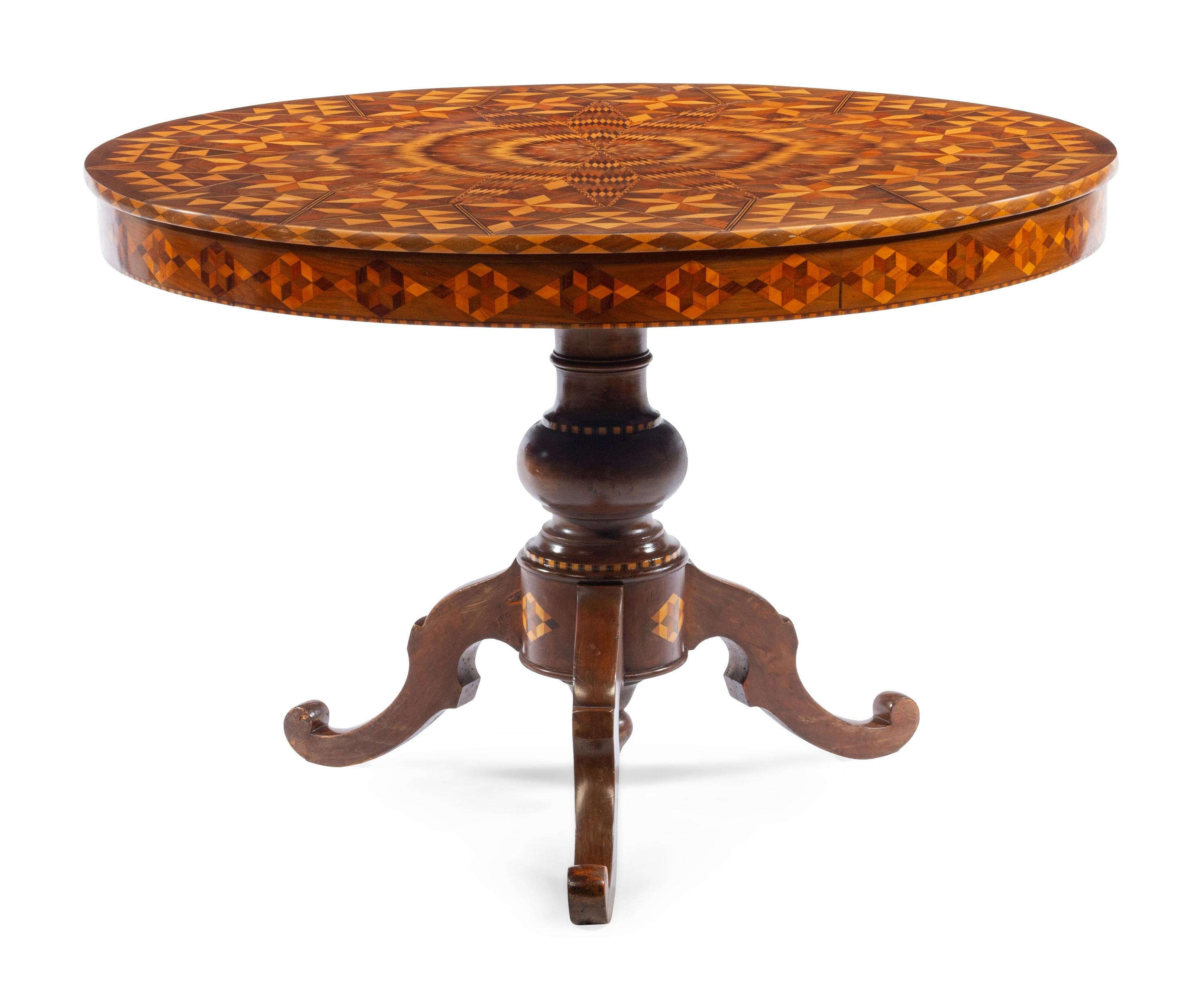A French Parquetry Center Table