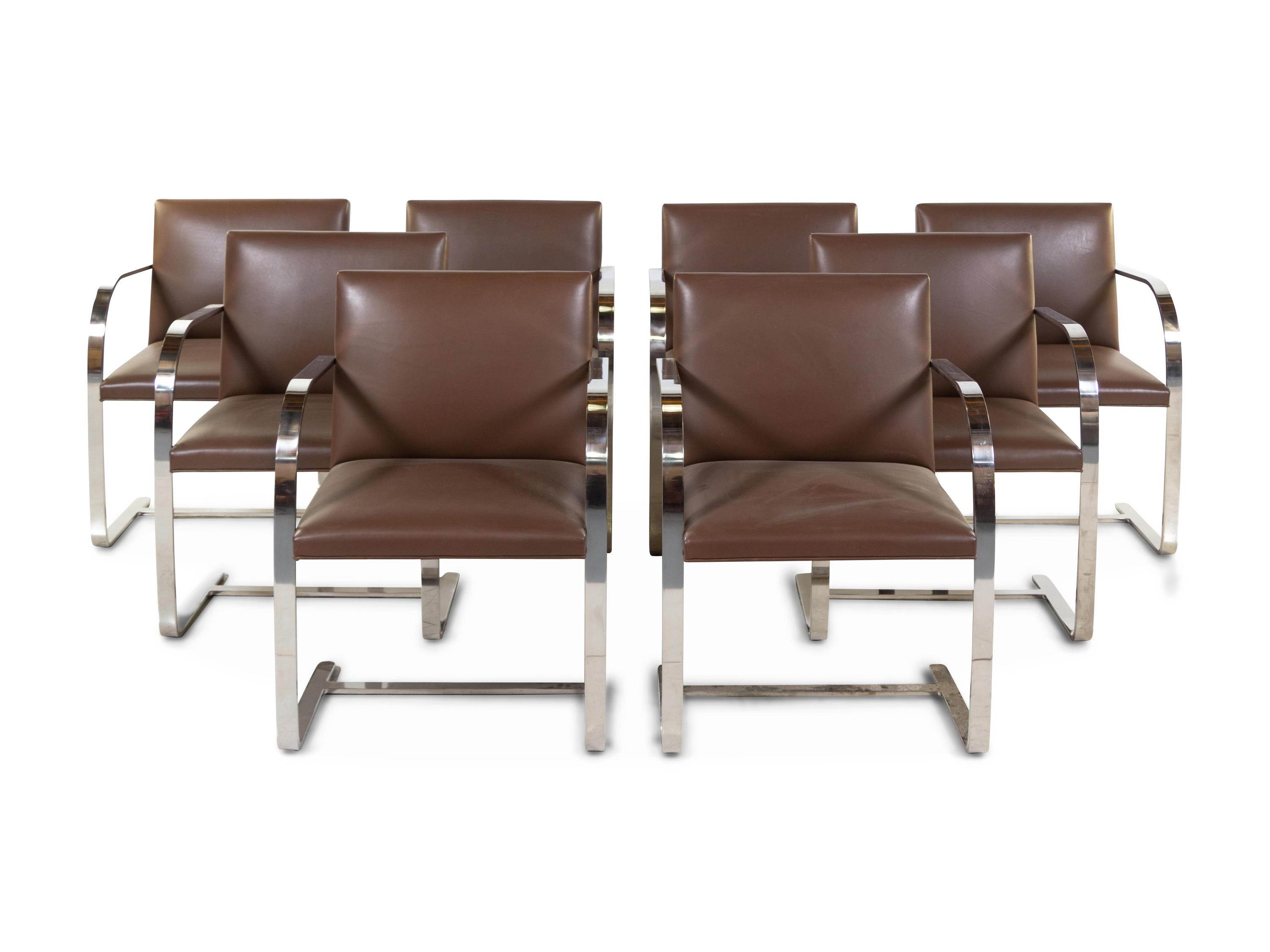 Set of Eight Brno Chairs Knoll, USA