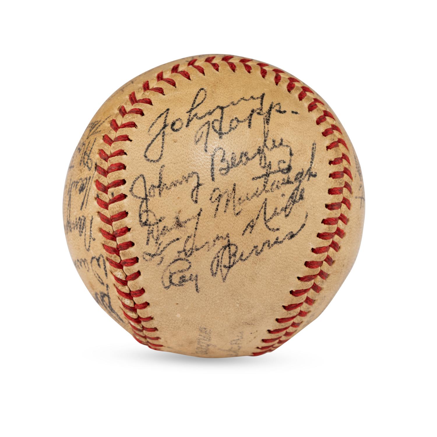 A 1947 Boston Braves Team Signed Autograph Baseball
