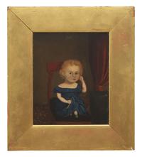 Continental School 19th Century, A Portrait of a Seated Boy with Whip