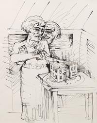 Seymour Rosofsky, (American, 1924-1981), Untitled (Pair)