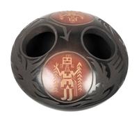 Black and Sienna Sgraffito Jar