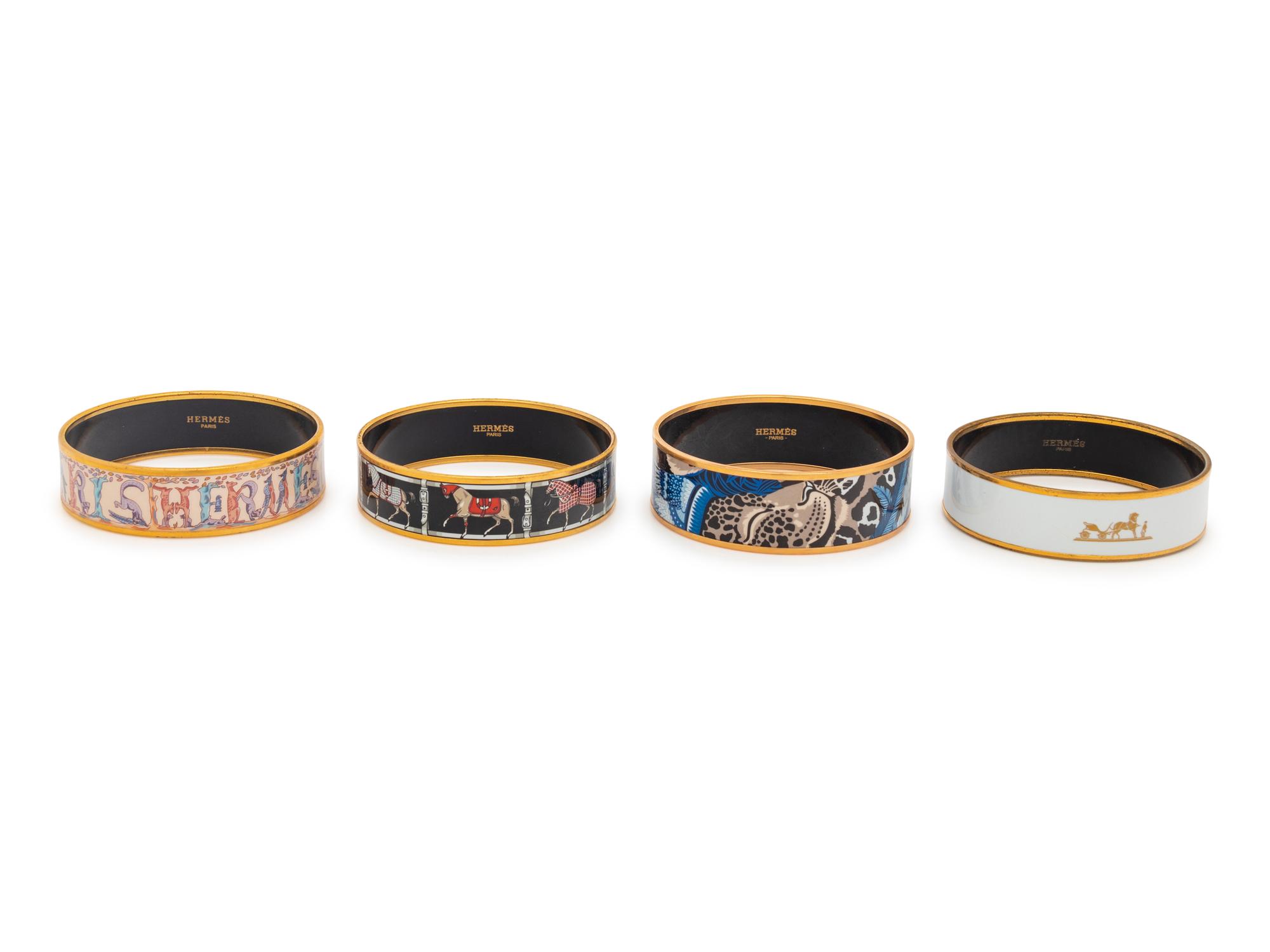 Four Hermès Bangle Bracelets