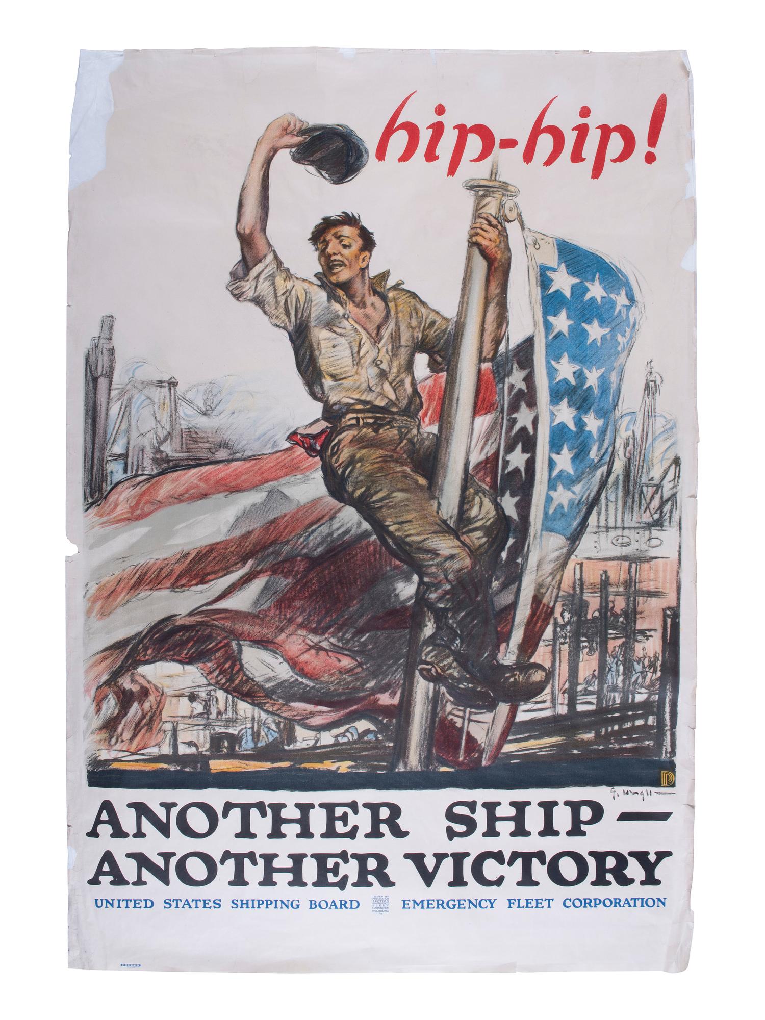 [WWI]. 5 posters issued by the United States Shipping Board Emergency Fleet Corporation.