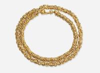 A 14K Yellow Gold Knot Link Necklace