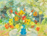 Le Vase Opaline Bleu