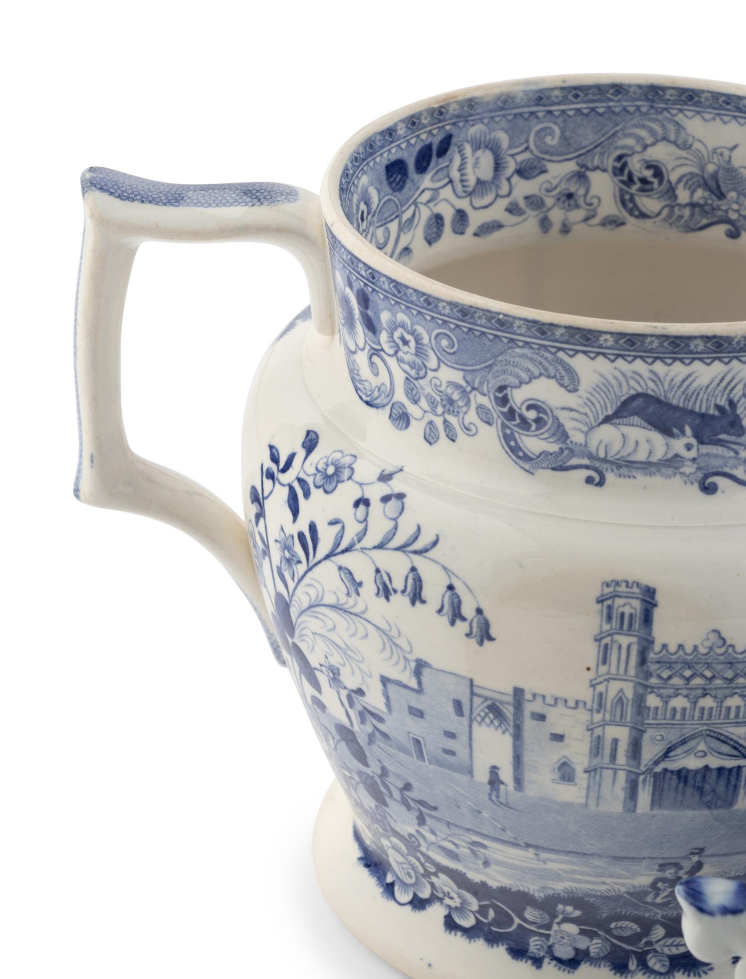 An Assembled Group of Blue and White Porcelain Transfer-Ware Articles