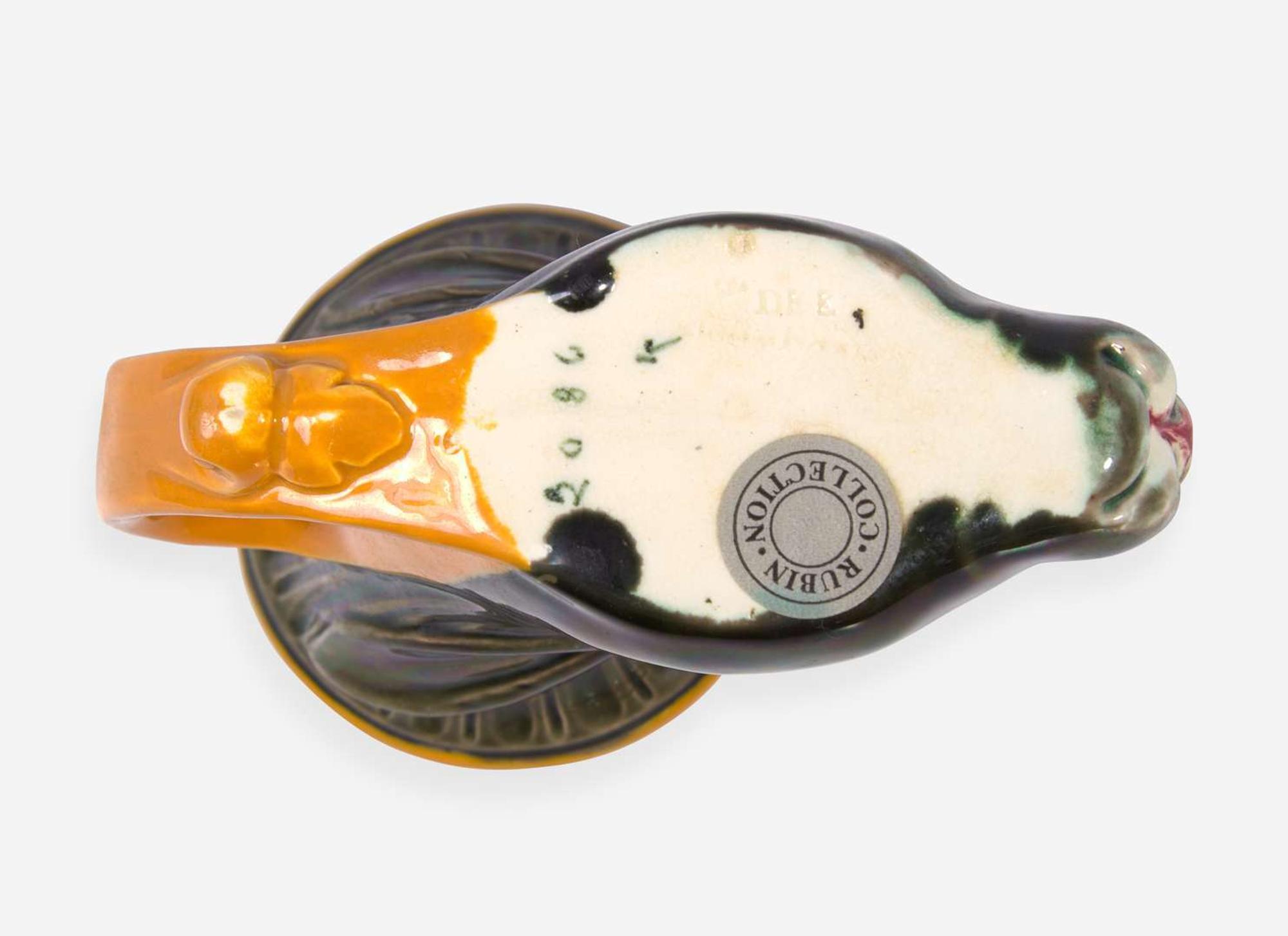 A Wedgwood Majolica Rabbit Head Stirrup Cup, UK, circa 1876