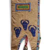 Cheyenne Beaded Hide Tobacco Bag, Pictorial