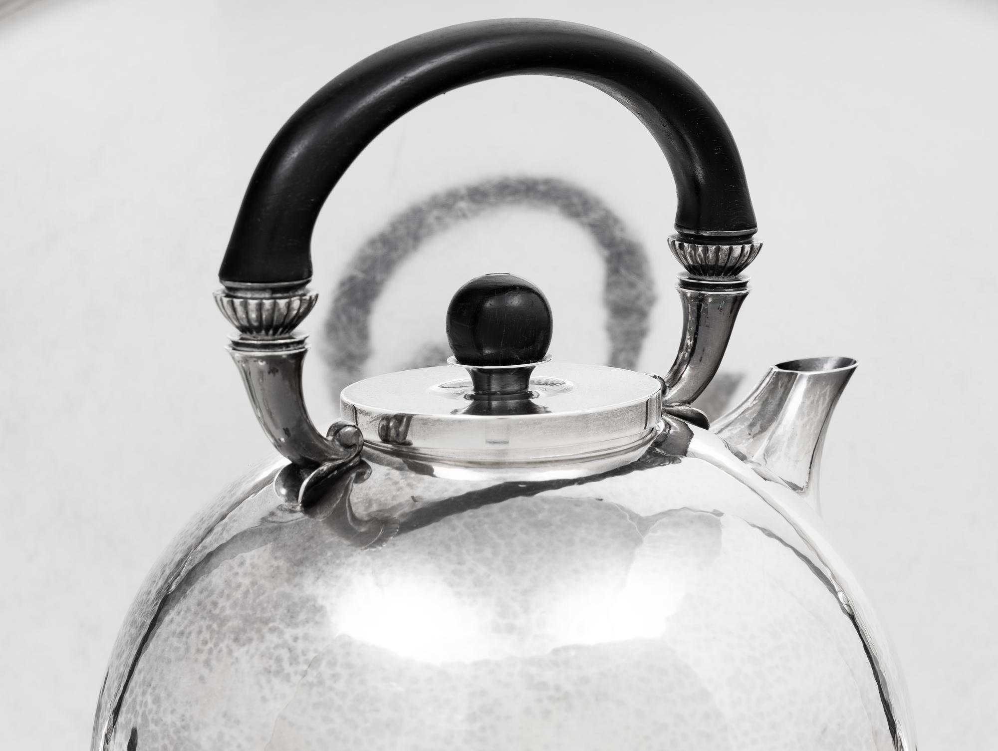 A Gundorph Albertus Designed Georg Jensen Silver Eight-Piece Tea and Coffee Service