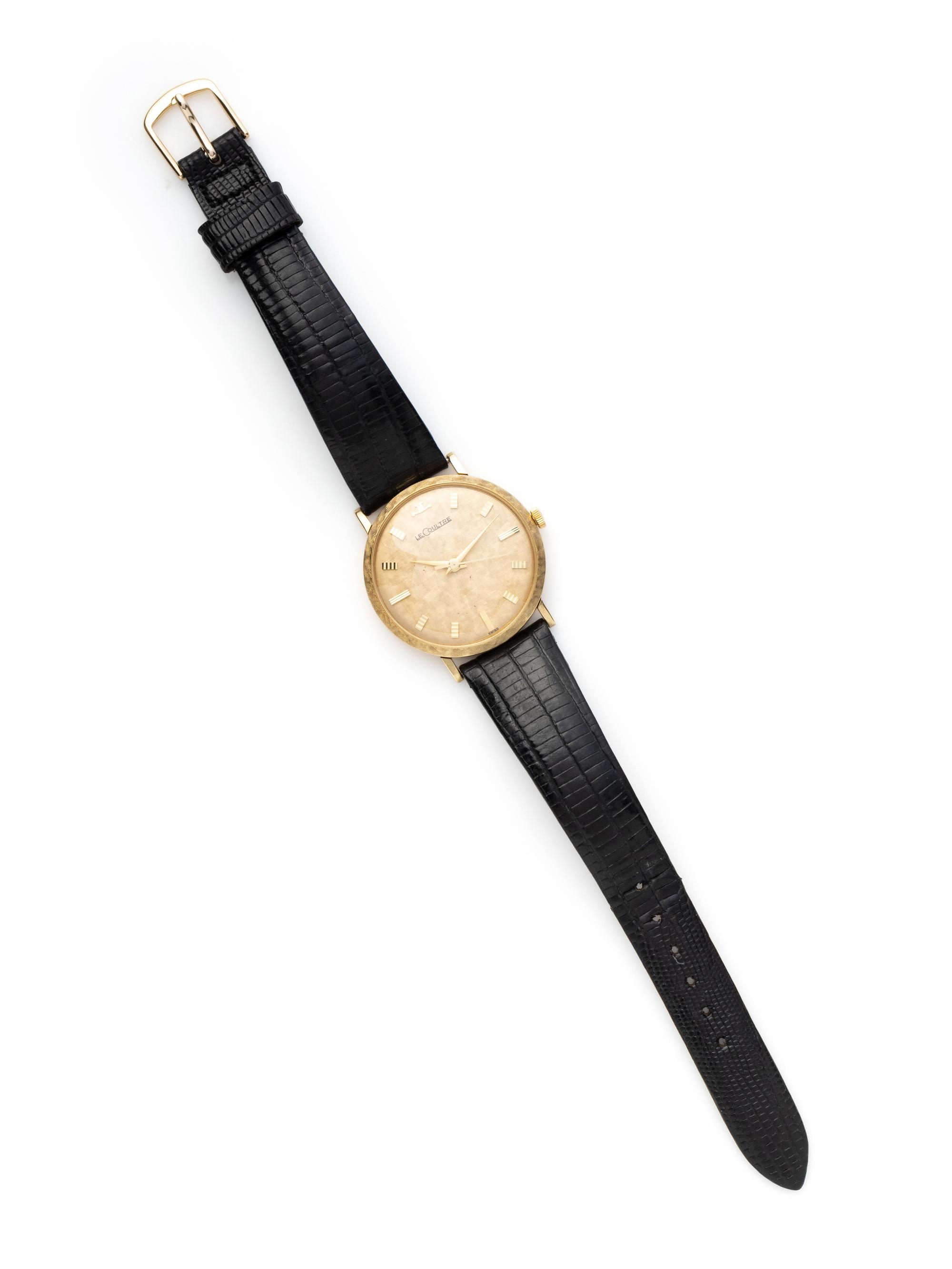 LeCOULTRE, 14K YELLOW GOLD WRISTWATCH