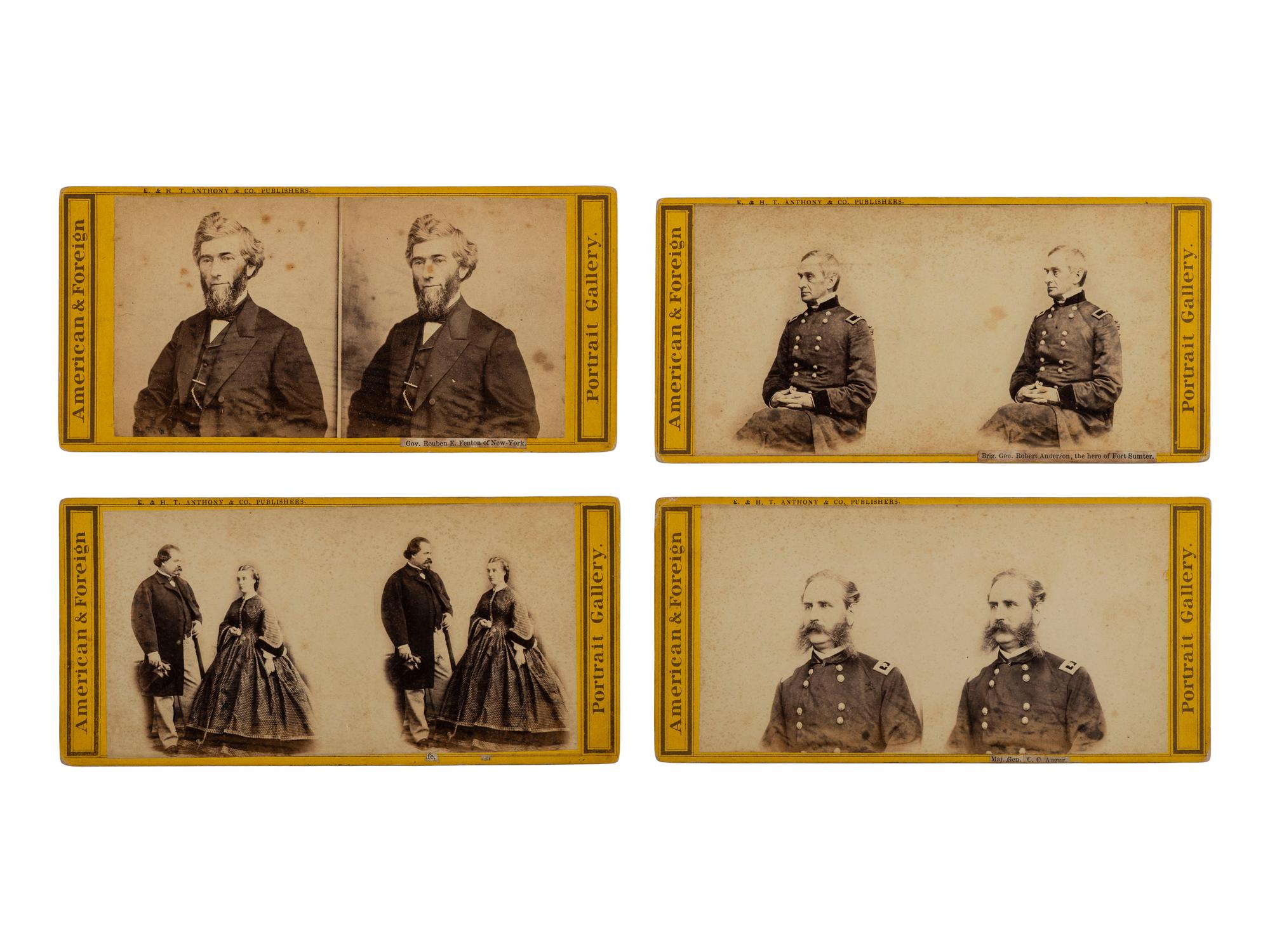 [CIVIL WAR]. A group of 20 stereoviews featuring "Prominent Personalities" including generals and politicians. New York: E. & H. T. Anthony.
