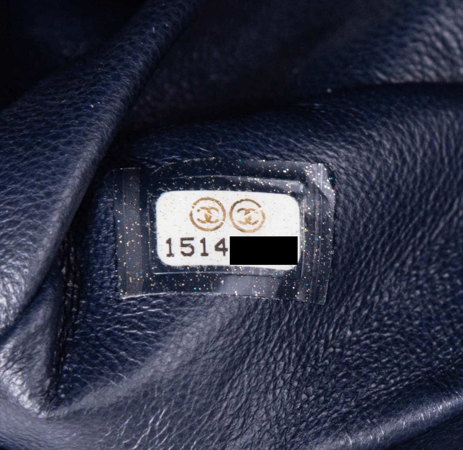 Chanel Navy Caviar Leather Flap Bag, 2011
