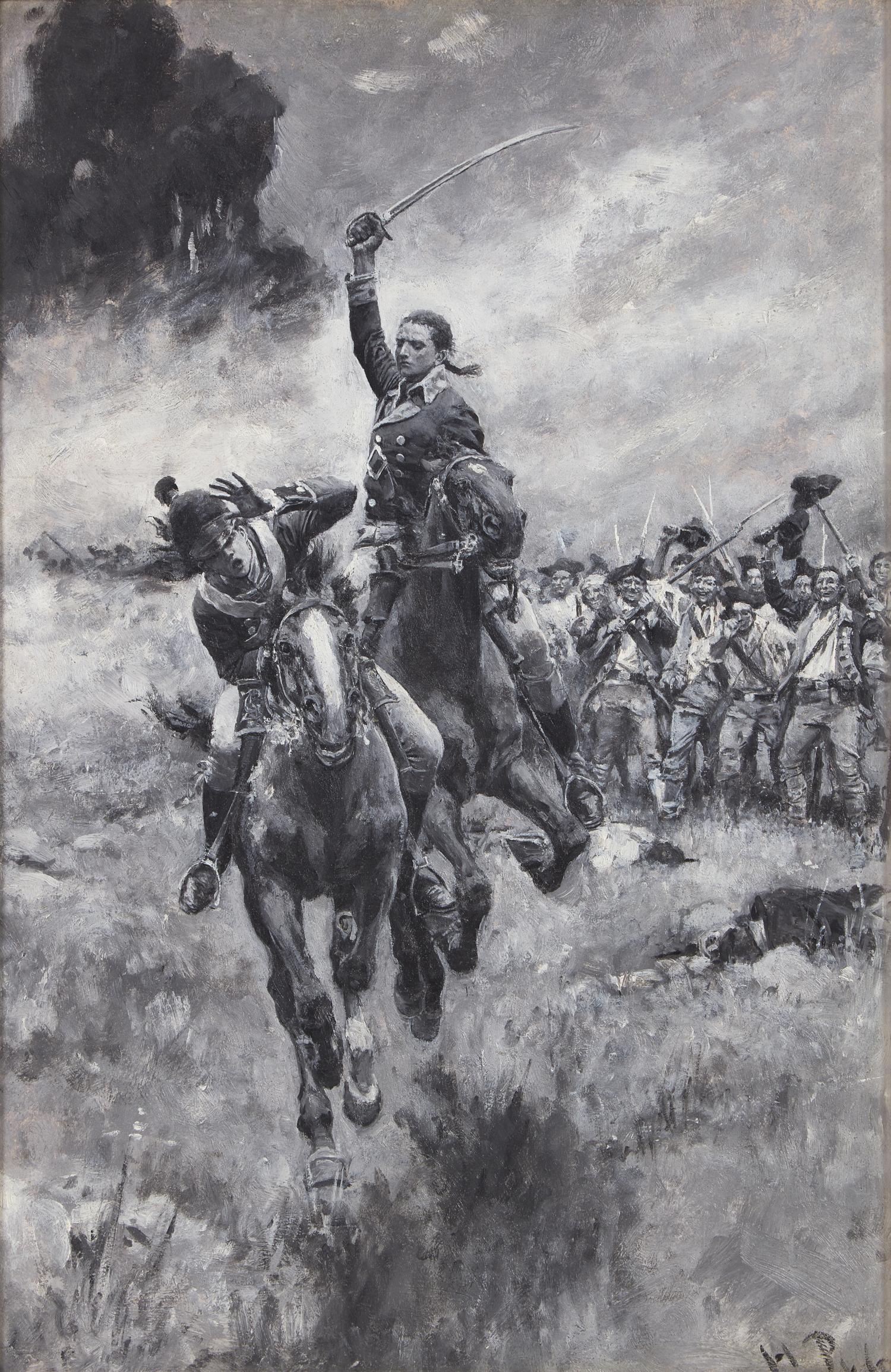 The Two Cornets of Monmouth: On sped the light chestnut, with the little officer bending almost to the saddle-bow , 1891