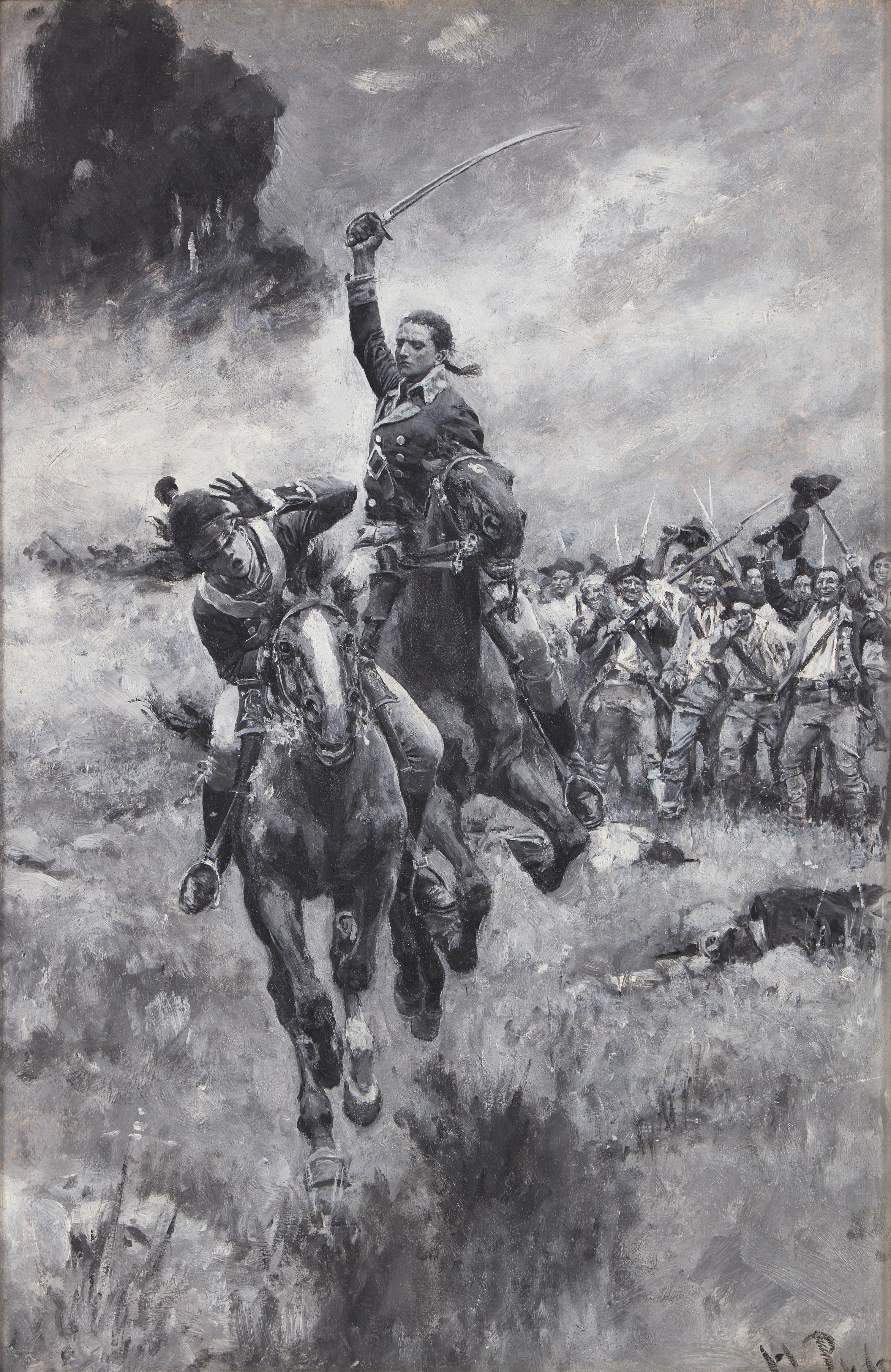 The Two Cornets of Monmouth: On sped the light chestnut, with the little officer bending almost to the saddle-bow , 1891