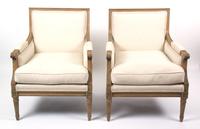 A Pair of Louis XVI Style Fruitwood Bergers Height 34 1/2 inches. — 20TH CENTURY