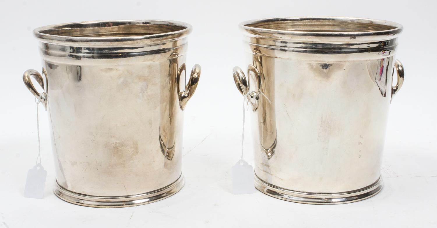 A Pair of American Silver-Plate Champagne Buckets, Reed & Barton, Taunton, MA,