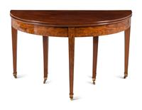 A George III Style Mahogany Demilune Extension Dining Table