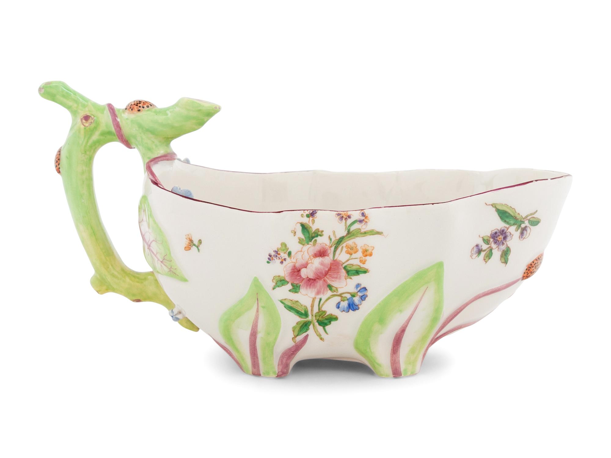 An Italian Soft-Paste Porcelain Sauce Boat