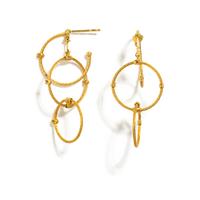 PAUL MORELLI, YELLOW GOLD AND DIAMOND EARRINGS