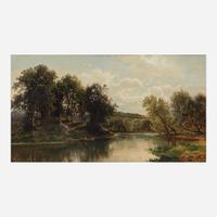 Carl Weber (German, 1855-1935) Boating on the Brandywine